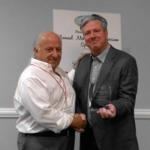 Rich Difede Accepting award from ABBRA President, Ron Helbig